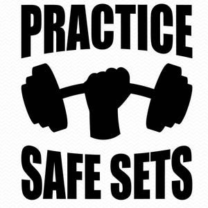 Conjuntos de práctica seguros SVG, entrenamiento SVG, fitness SVG, gimnasio SVG, pesas SVG, levantamiento de pesas SVG, divertido SVG sarcástico SVG, camiseta divertida SVG, divertido SVG png