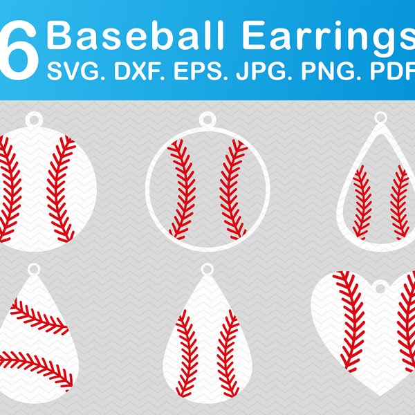 Baseball earring svg, Earring svg files for cricut, Earrings svg, Leather earring svg, Teardrop earrings, Earring svg bundle, Vector cricut