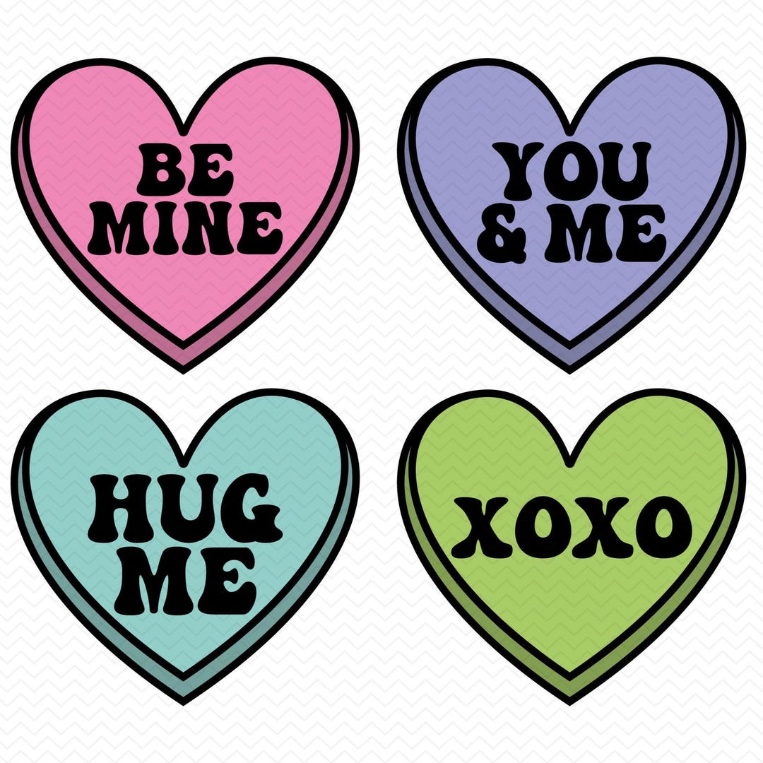 Valentine Svg Candy Heart Svg, Valentines Svg Candy Hearts Png ...