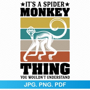 Es una cosa del mono araña que no entenderías png, mono araña png, archivos png de mono, png de vida silvestre, png de animal lindo Clipart Vector