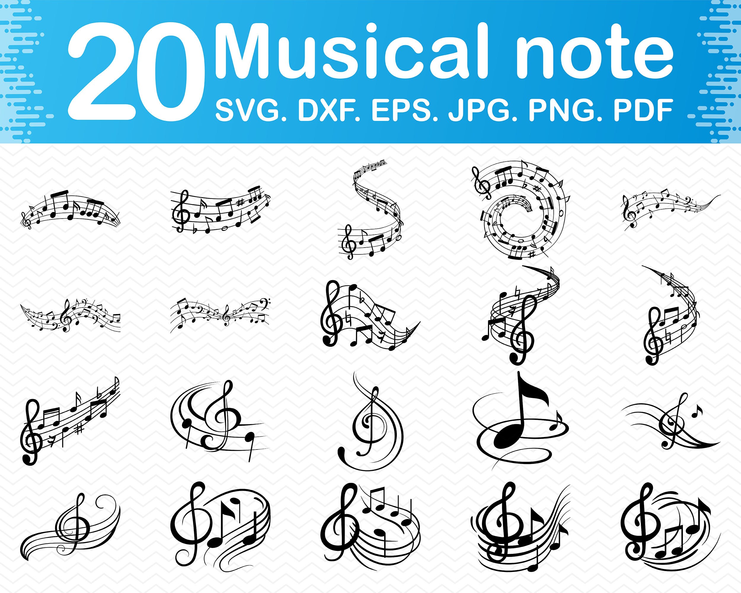 Download Music Notes Svg Music Note Svg Files For Cricut Music Note Etsy