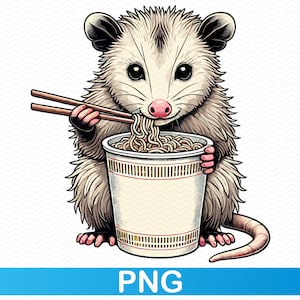 Opossum png, Opossum png, Nudeln png, Kawaii Clipart, Possum Clip Art, Ramen png, Sublimation png, Opossum Shirt
