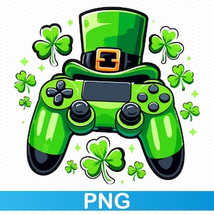 St patricks day Videospiel png, St patricks Tag png, Videospiel png, Game Controller png, Gamer png Clipart, St patricks Clipart