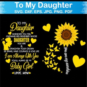 An meine Tochter svg, Muttertochter svg, Mutter und Tochter svg, Mutter-Tochter-Shirts svg, Mama und Tochter svg, SVG-Dateien für Cricut