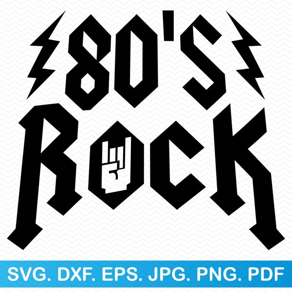80's Rock svg, 80s svg Music svg, Rock and roll png, Rock n roll png, Retro svg 90s svg 80s png, Rock on hand svg, Rock and roll svg 70s svg