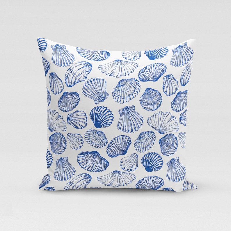 Nautical Pillow Covers Nautical Pillow Seashell Pillow Etsy