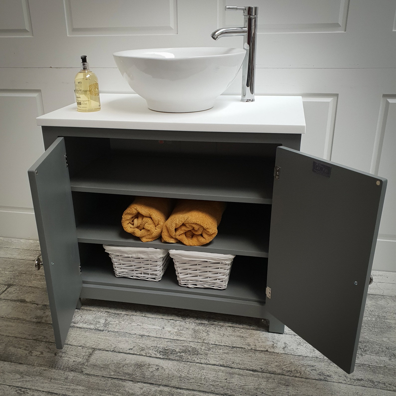 Iris Vanity Unit Single Sit-on Basin Any Colour Match - Etsy