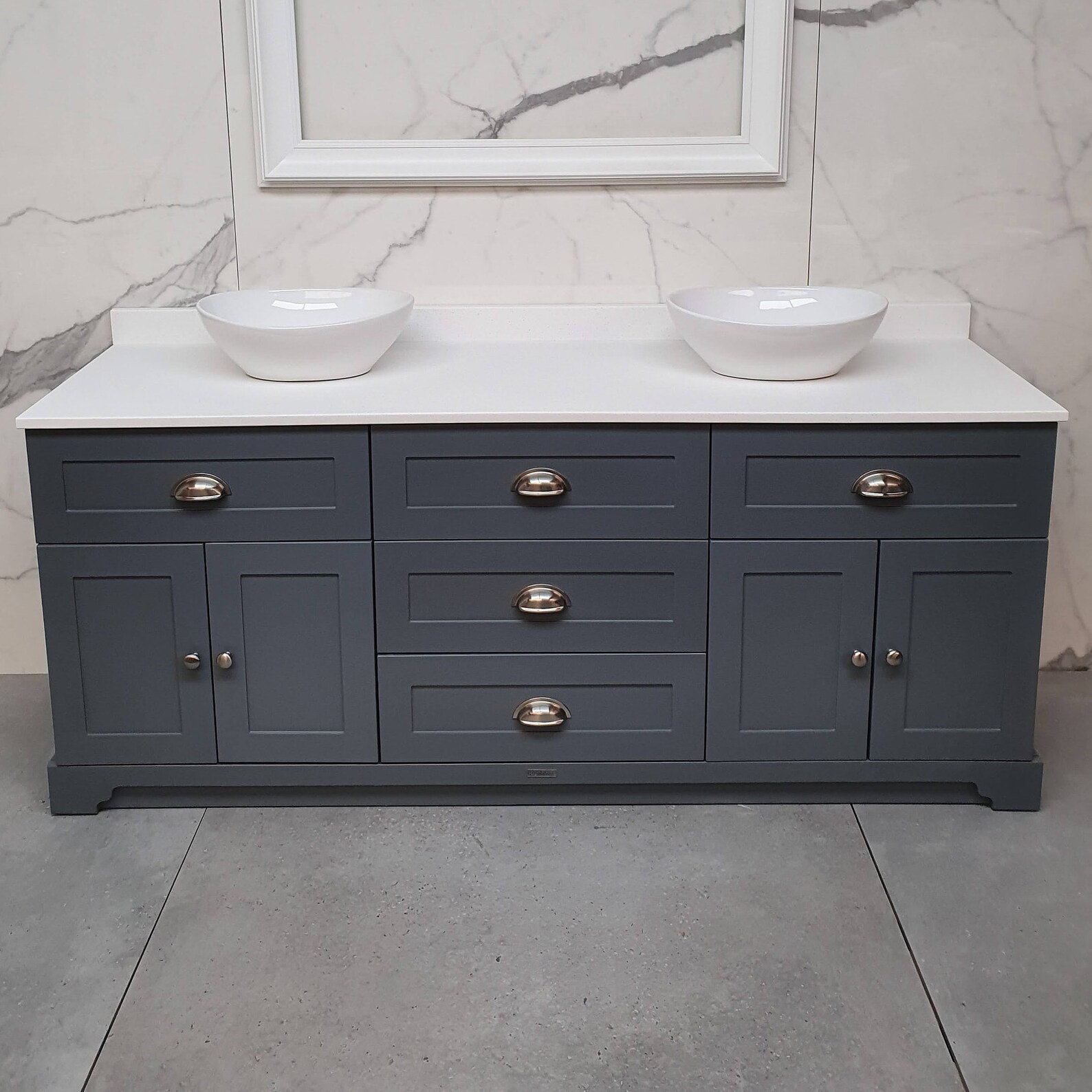 Louise Vanity Unit Double SitOn Basins Etsy