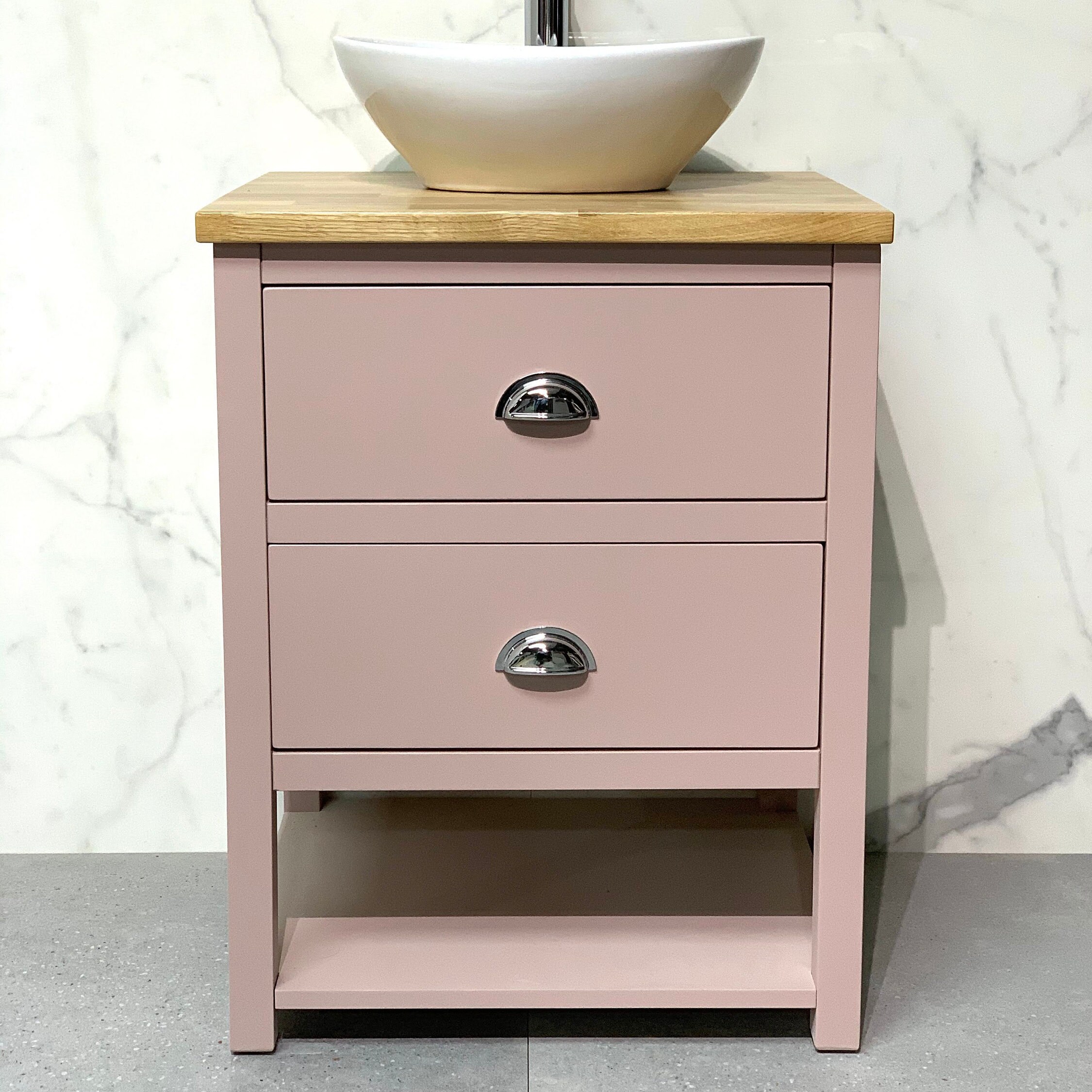 Ava Vanity Unit Solid Oak Surface With Siton Basin Any Etsy UK