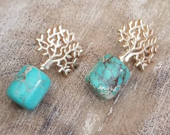 Jade Earrings - Gemstone Earrings - Natural Stone Earrings