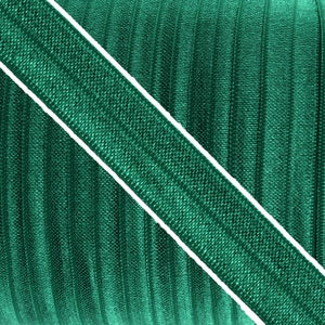 Forest Green Elastic - 15mm 5/8"  - 100 Yards of Lingerie Fold Over Elastic - FOE