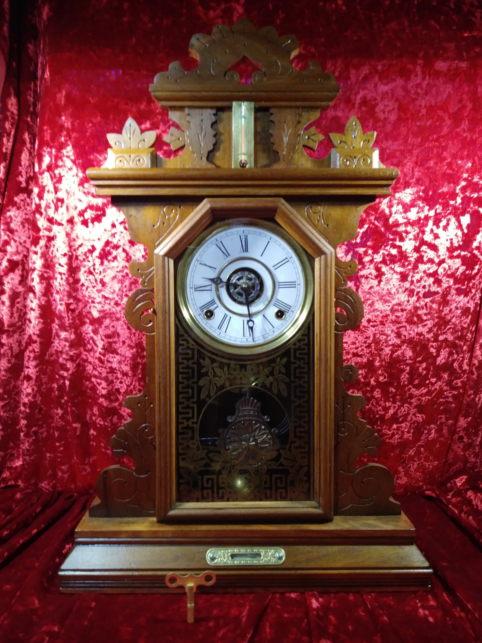 E. Ingraham Eight Day Keywind Mantel/Gingerbread Clock With Etsy