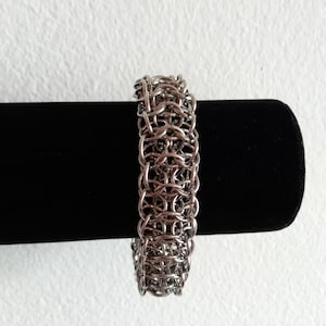Chainmaille bracelet, unisex bracelet, stainless steel bracelet, adjustable bracelet