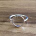 925 Sterling Silver Collet Round Ring, Plain Bezel Cup Round Open Blank Ring, Setting For Making Ring 2 MM To 40 MM, DIY Jewelry Supplies