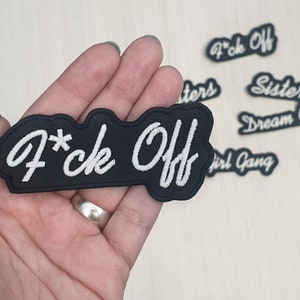 Glow in Dark F * ck Off Patch, gesticktes Wort Patch