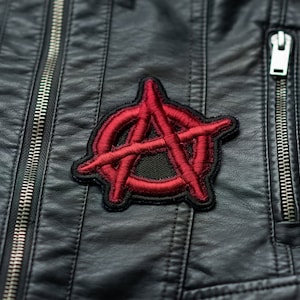 3D Anarchy Patch, Urban Embroidery Patch, Biker Patch, Urban Art Patch, Urban 3D Stickerei