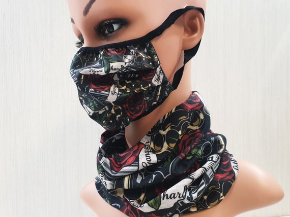 Roses Bandana Face Scarf Roses Bandana Face Scarf