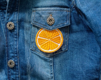 Orange Patch, Lime Patch, Lemon Patch, Fruit patch, Embroidered emblem, Embroidered Orange, Embroidered Fruit