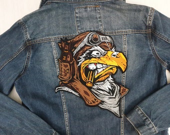 Grote adelaar-patch, militaire achterkant, naaipatch, stedelijke borduurpatch, stedelijke kunstpatch, stedelijke adelaar-borduurwerk