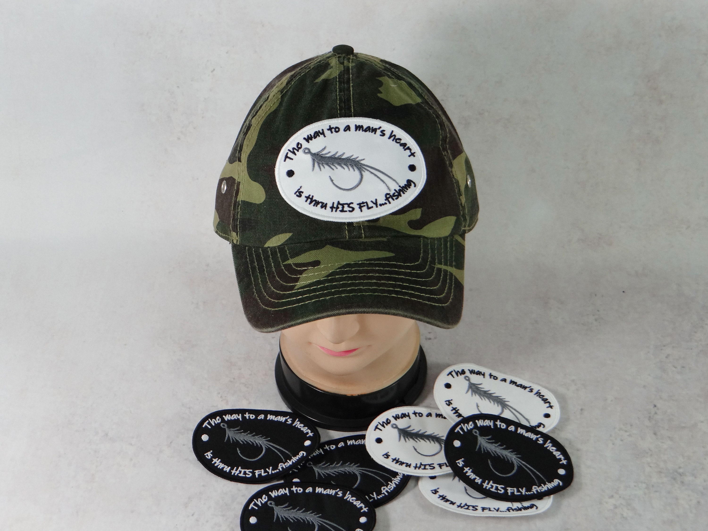 Fly Fishing Patch Fishing Cap Fish Embroidery Gift Cap Etsy