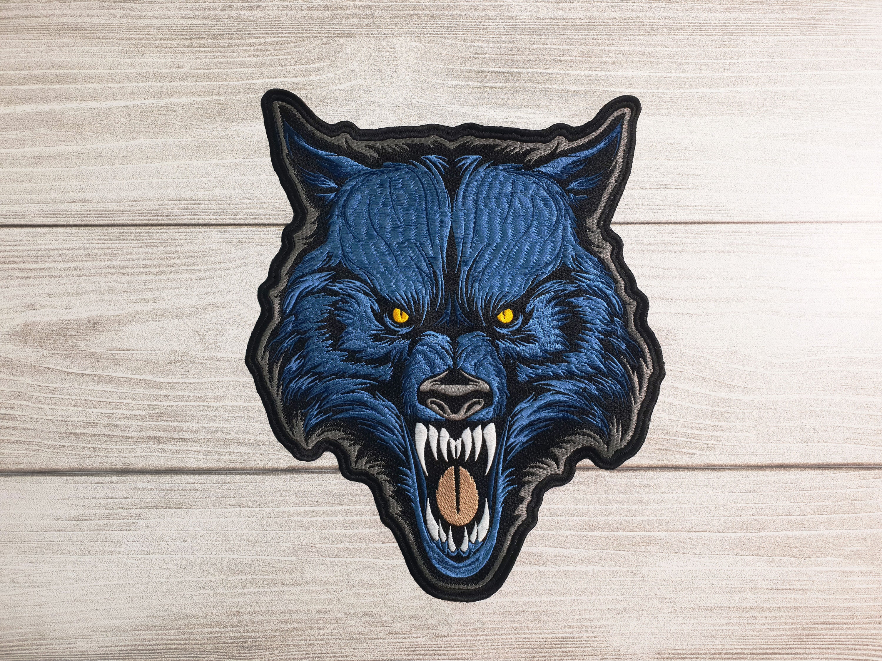 Large Wolf Patch 2 Colors Large Back Patch Native American - Etsy