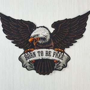 Large Eagle Patch, Pilot Back Patch, Biker Eagle Patch, Sew on Patch, Urban Embroidery Patch, Urban Art Patch, Urban Eagle Embroidery