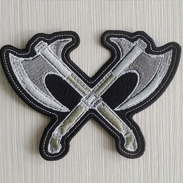 Small Battleaxe Patch, Hatchet Patch,  Tomahawk Sew on Patch, Urban Embroidery Patch, Urban Art Patch