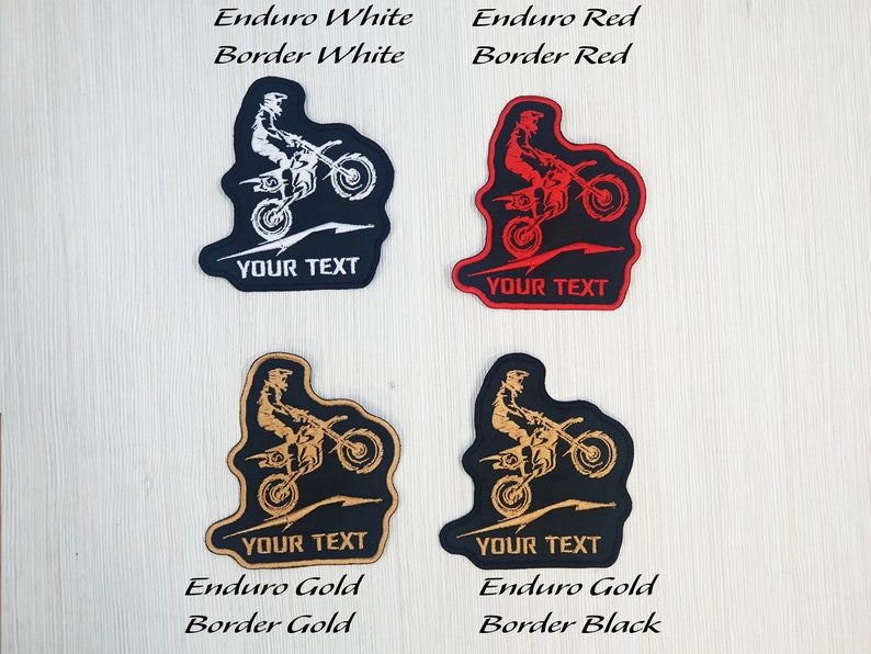 Custom Enduro Biker Patch Offroad Biker Name Patch Custom Etsy