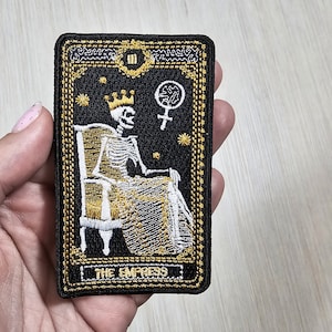Die Kaiserin Tarot Patch, Wicca Stickerei, Major Arcana Tarot Karten Applikation, Pagan Aufnäher