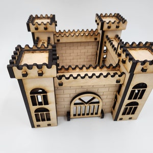 Archivo SVG de cortador láser de madera de castillo Archivo Glowforge