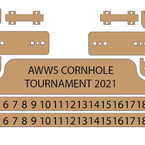 Corn Hole Scoring Board Cortador láser SVG Archivo Glowforge Archivo