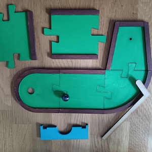 Minigolf de escritorio para oficina. Archivo SVG para cortadora láser. Archivo Glowforge.