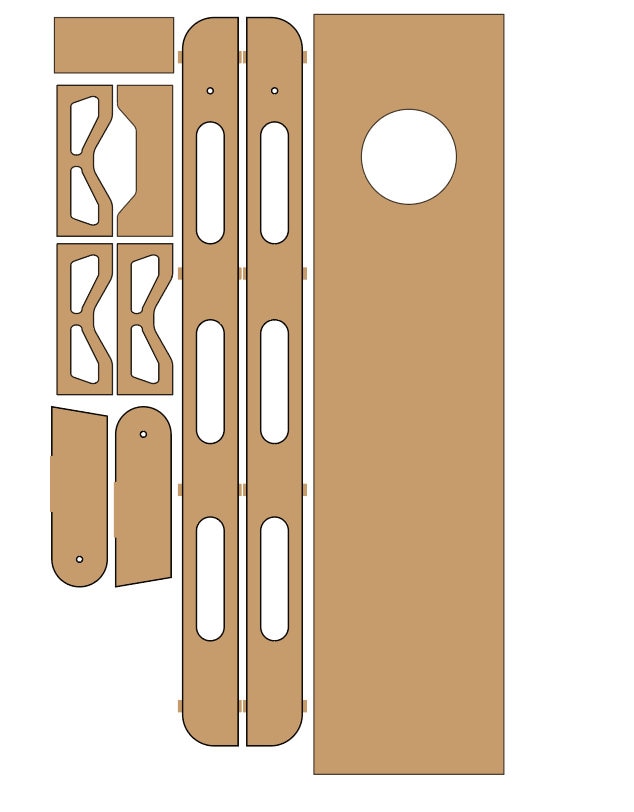 Cornhole Narrow 12inches Wide CNC SVG File Easel Xcarve Ready Etsy