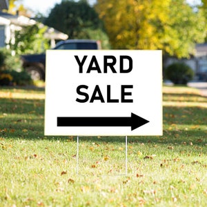 Yard Sale Sign File Digital Download