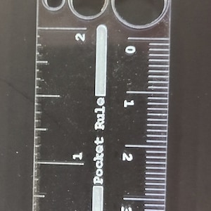 Pocket Ruler Key Chain Laser Cutter SVG File Glowforge File