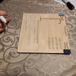 Hang Man Board Game Wood Laser Cutter SVG file Glowforge