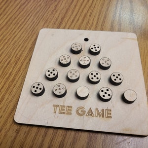 Tee Game Board Game Wood Laser Cutter SVG file Glowforge