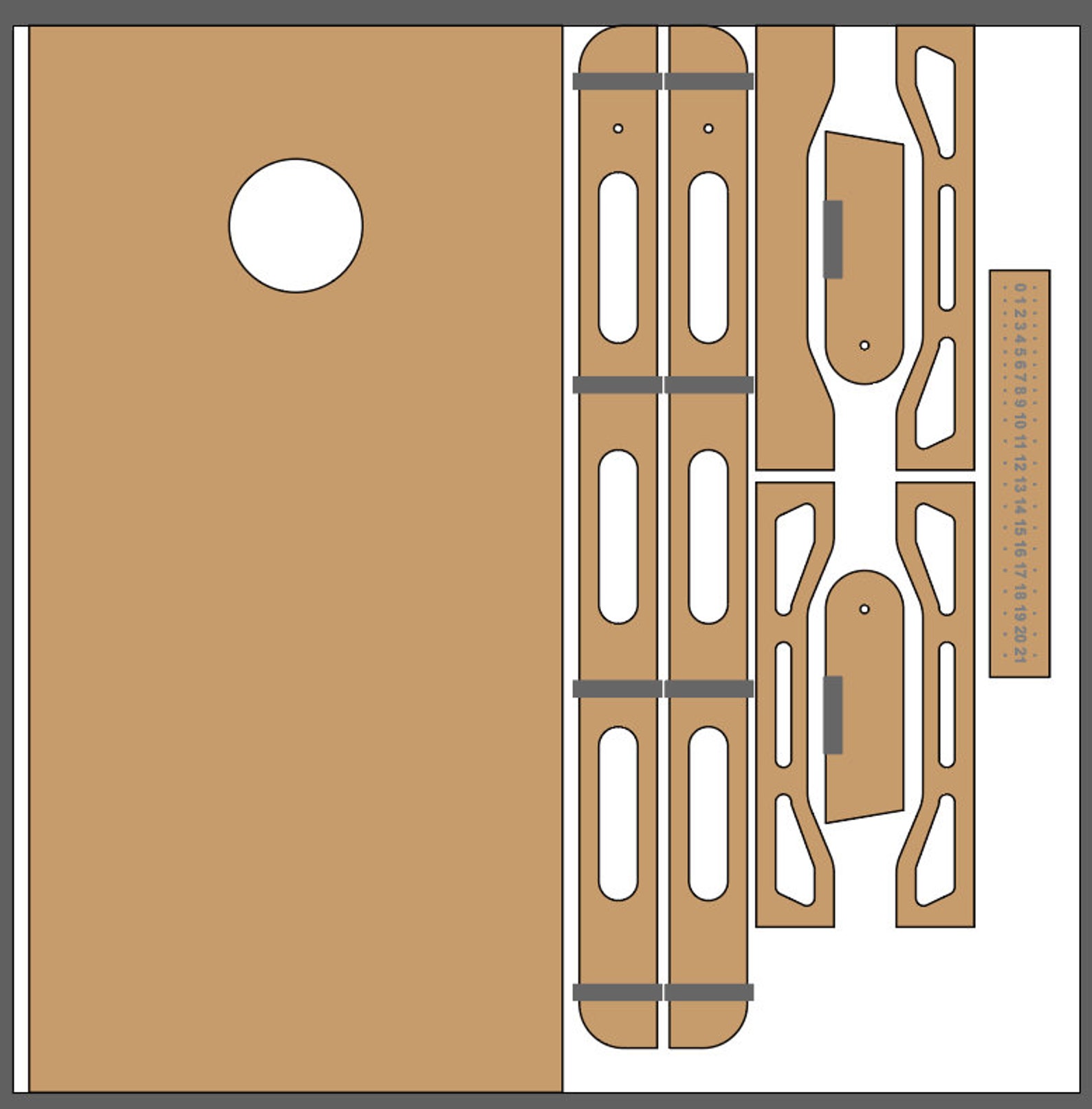 Cornhole CNC SVG File Easel Xcarve Ready Etsy