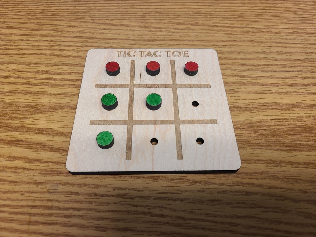 Tic Tac Toe Board Game Wood Laser Cutter SVG File Glowforge - Etsy ...