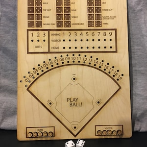 Baseball Würfelspiel Datei XL Holz Laser Cutter SVG Glowforge Datei
