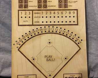 Arquivo de jogo de dados de beisebol XL Wood Laser Cutter SVG Glowforge File