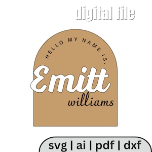 Welkom Hallo wereld Baby teken bestand hout Laser Cutter SVG-bestand Glowforge-bestand