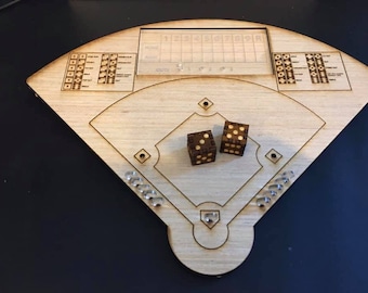 Arquivo SVG de cortador a laser de madeira para jogo de dados de beisebol Arquivo Glowforge