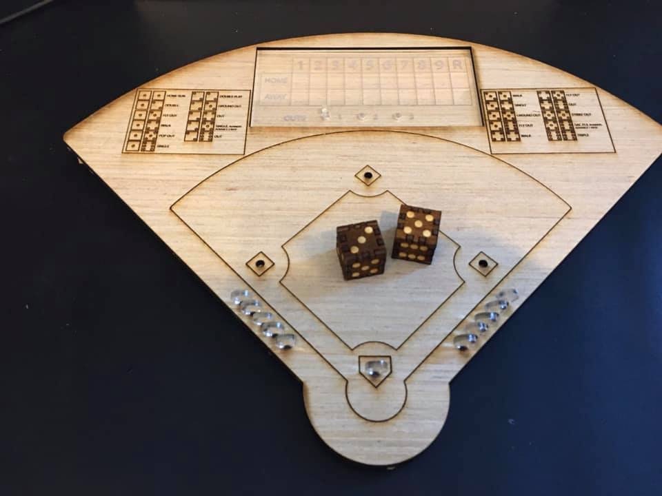 Baseball Dice Game Wood Laser Cutter SVG File File Etsy Canada