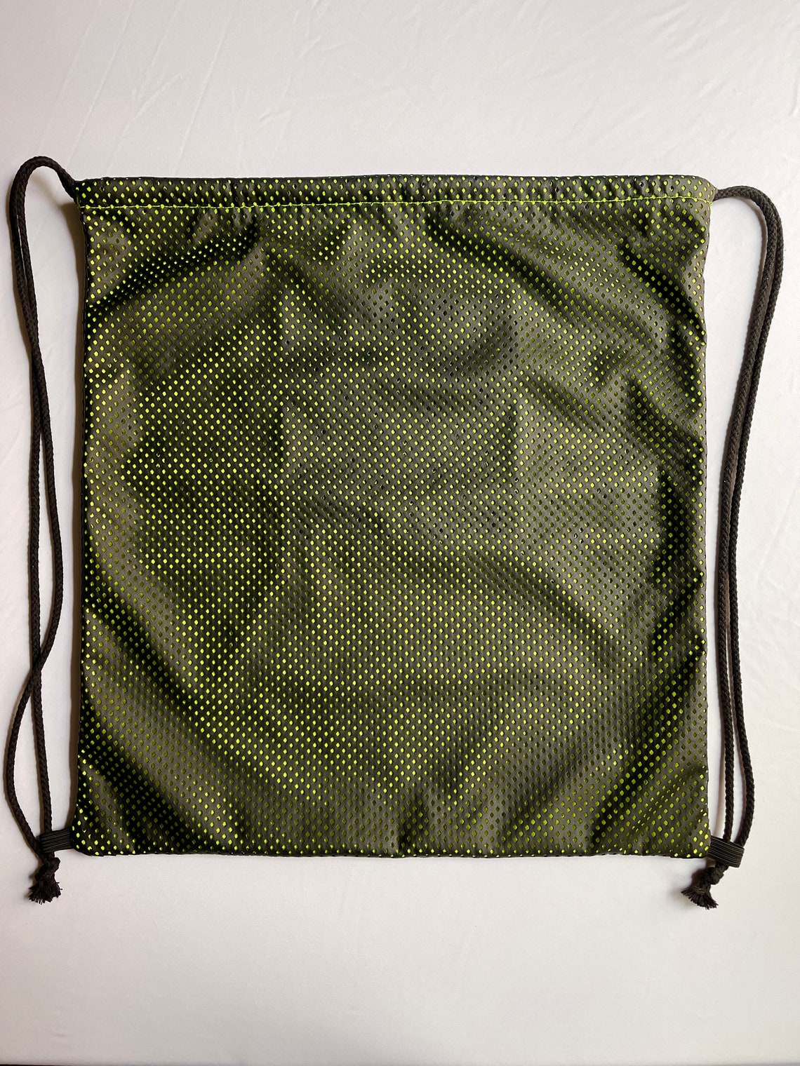 Black & Neon Green Drawstring Backpacks | Etsy