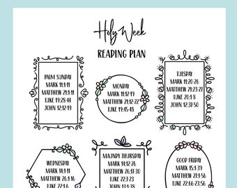 Holy Week Bible Reading Plan: Easter Story, Christian Scriptures (Digital Download)