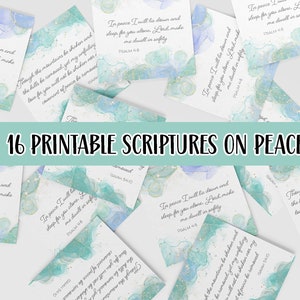 16 cartes bibliques imprimables sur la paix I Versets bibliques d'encouragement I Fruits de l'esprit I Cadeau pour les femmes chrétiennes I A4 8,5 x 11