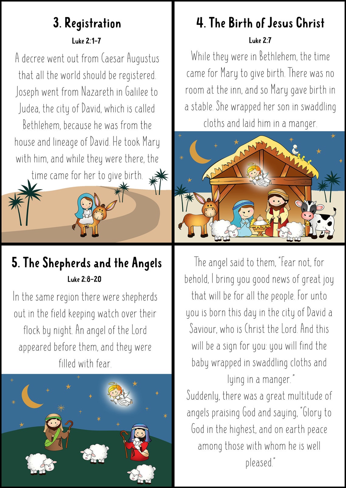 Advent Christmas Story Cards I Christian Christmas Story for Etsy