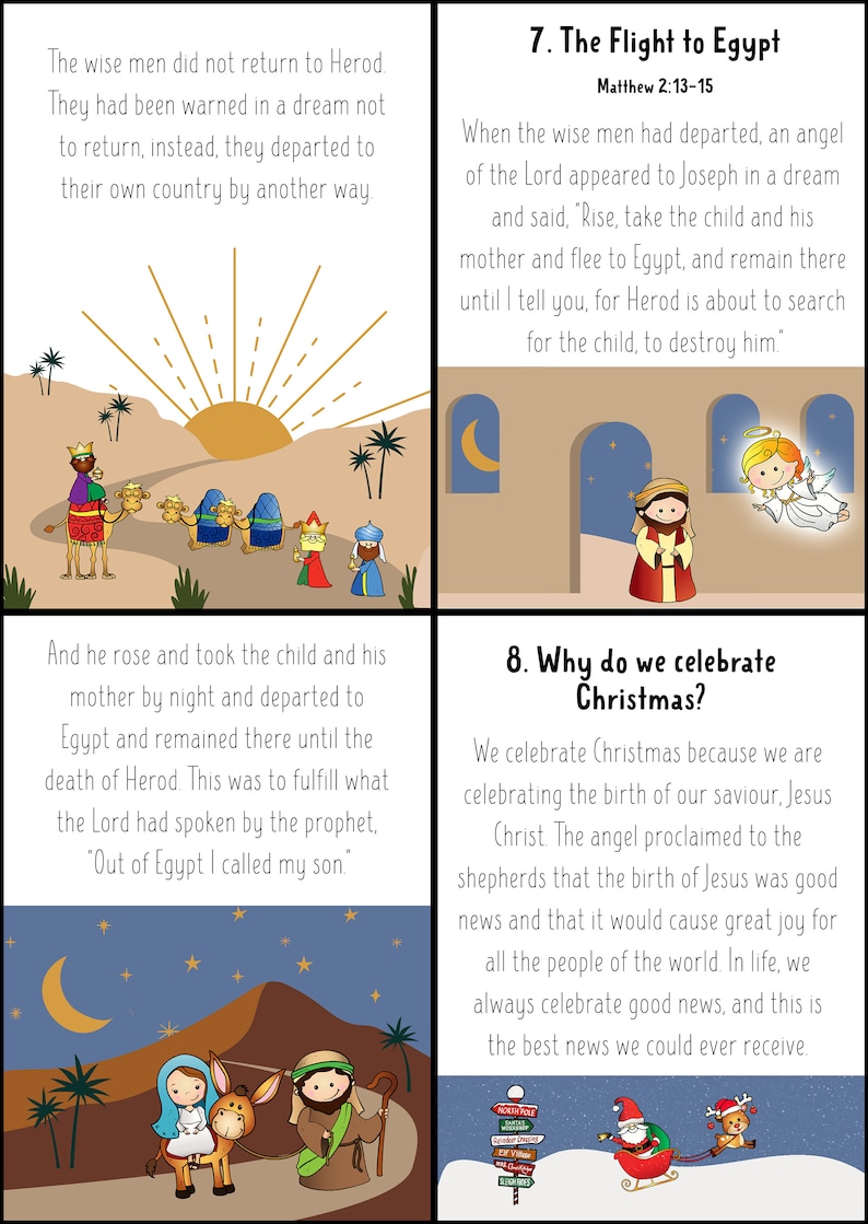 Advent Christmas Story Cards I Christian Christmas Story for Etsy