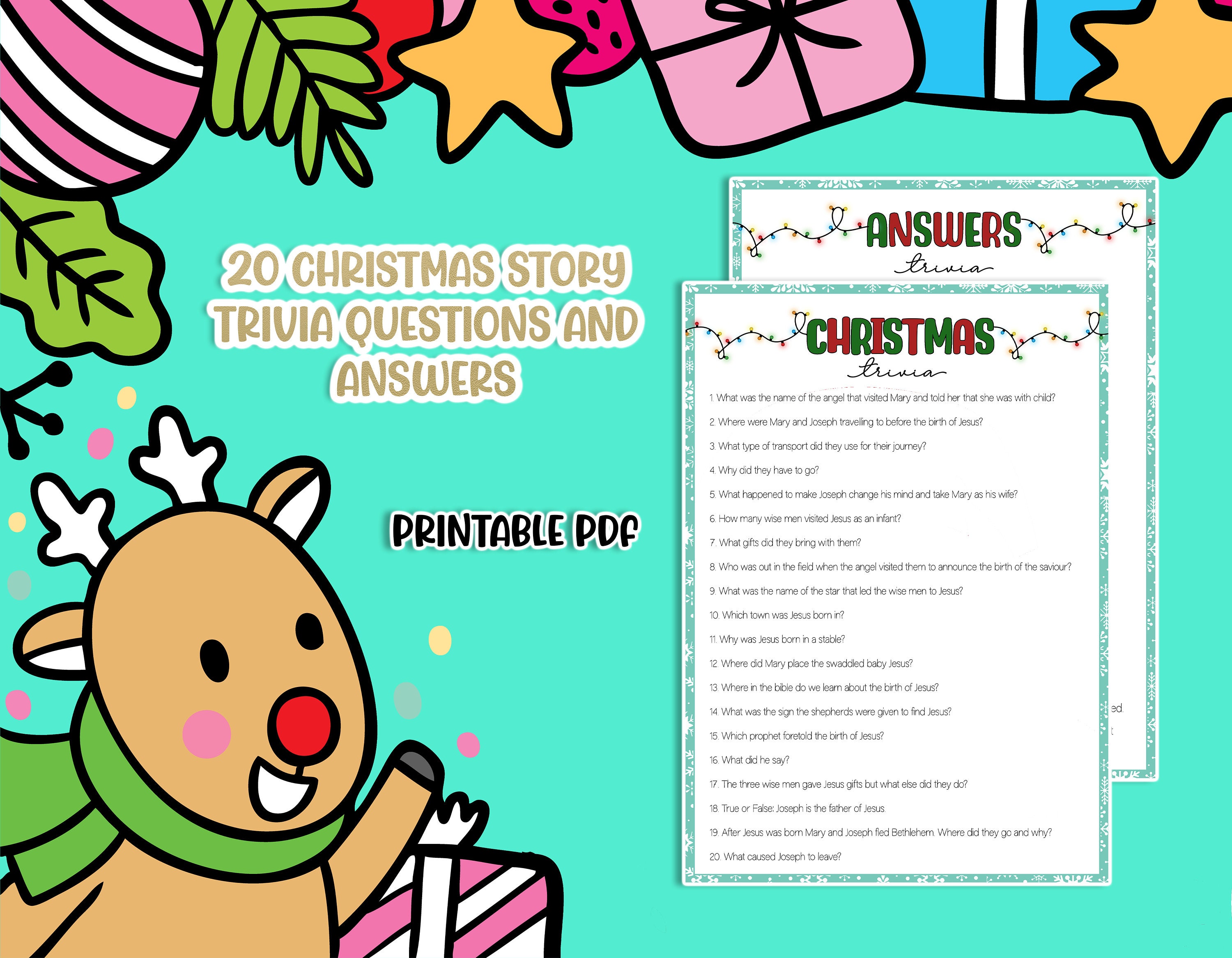 Printable Christmas Story Trivia Questions and Answers L Birth - Etsy